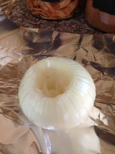Core the onion.